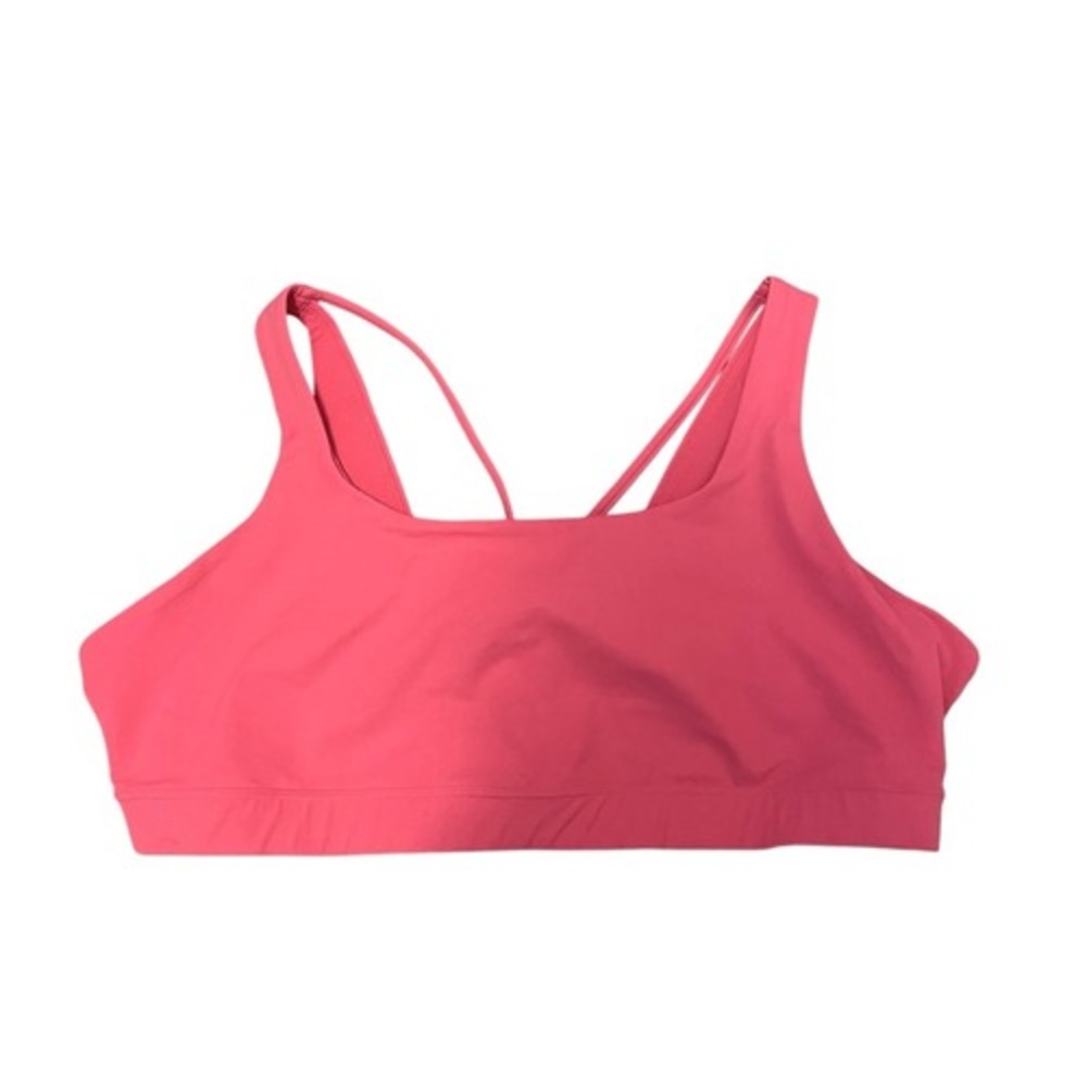 Athleta Exhale Bra D-DD+ Pink Strappy Back Sports Bra Plus Size 3X New
